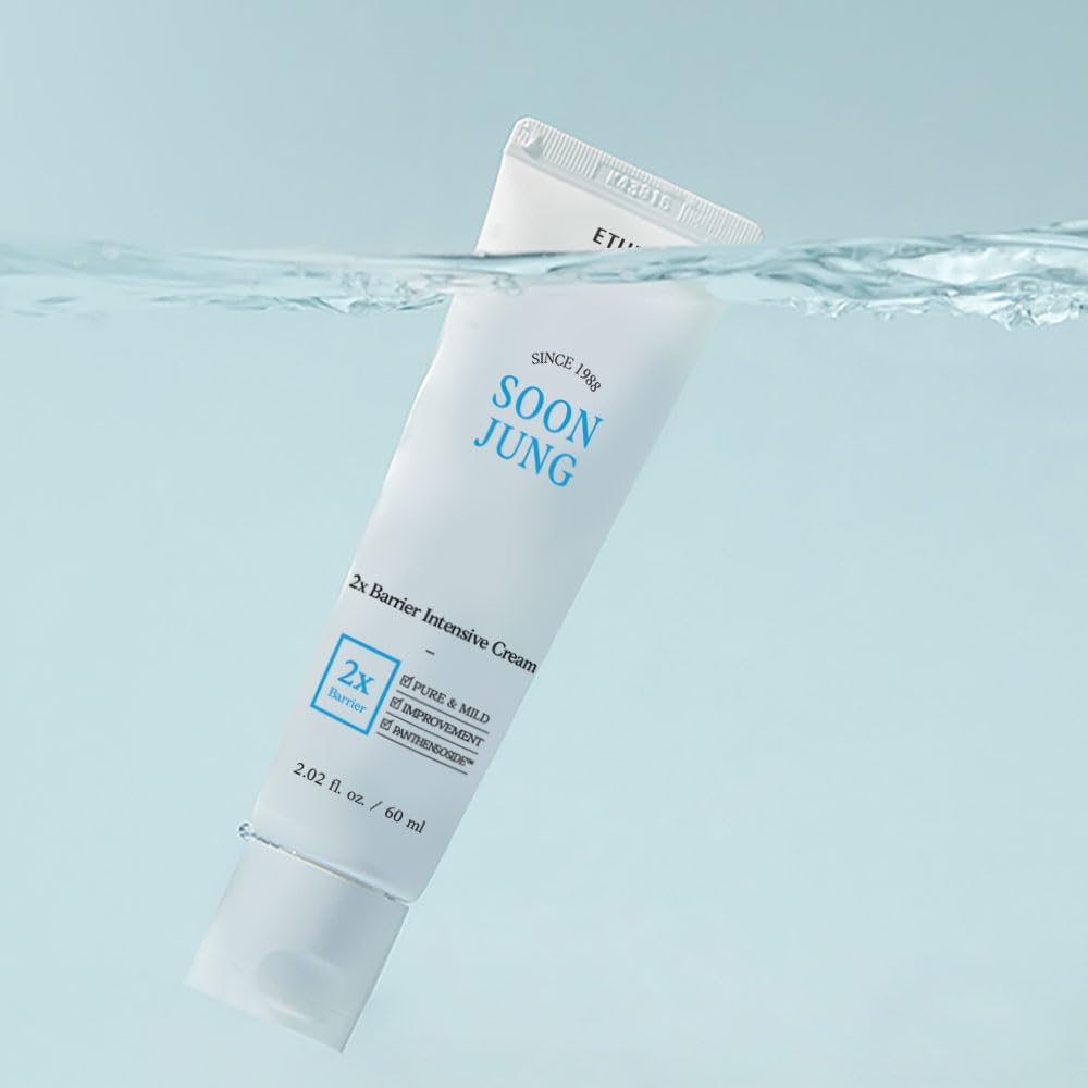 ETUDE SoonJung 2x Barrier Intensive Cream (Original), Hypoallergenic Shea Butter Hydrating Facial Cream for Sensitive Skin, Water-oil Balance & Panthenol, Korean Skin Care (5.07 Fl Oz)