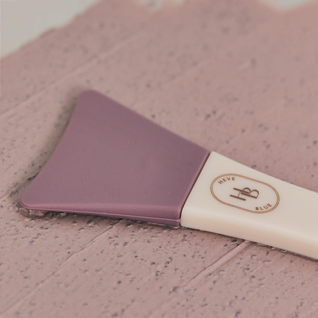 HEVEBLUE Soft Curve Spread Brush - Face Mask Applicator, Skincare Enhancer, Easy to Clean, Korean Skincare, Face Mask Brush, Mask Applicator Tool, Silicon Brush, JellyBrush, Mother's Day Gift
