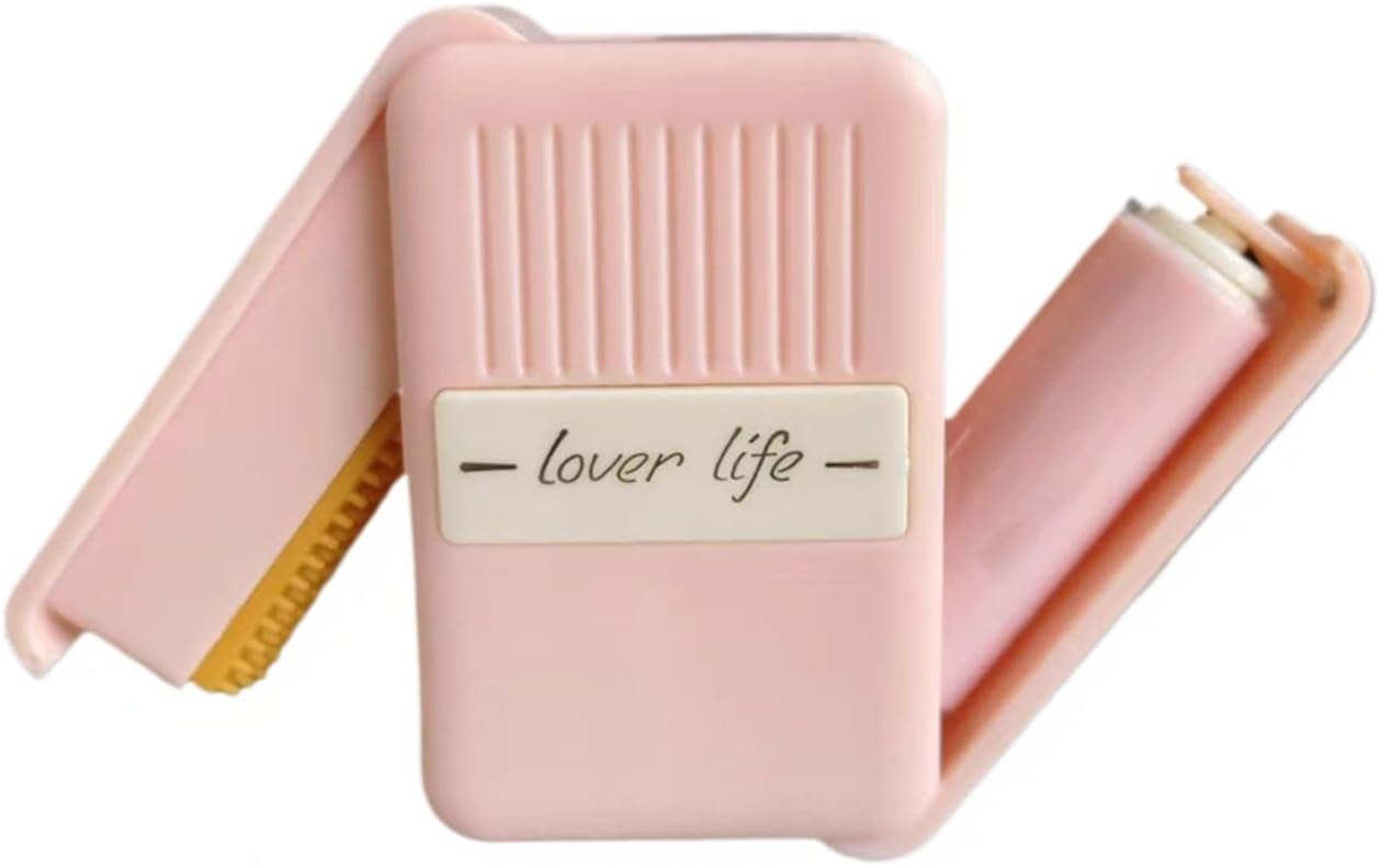 Mini Lint Roller Reusable Travel Lint Rollers for Clothes Portable Lint Remover for Pet Hair Purse Dust Fuzz Washable Sticky Small Size Compact 1.9''×1''×2.9''(Pink)