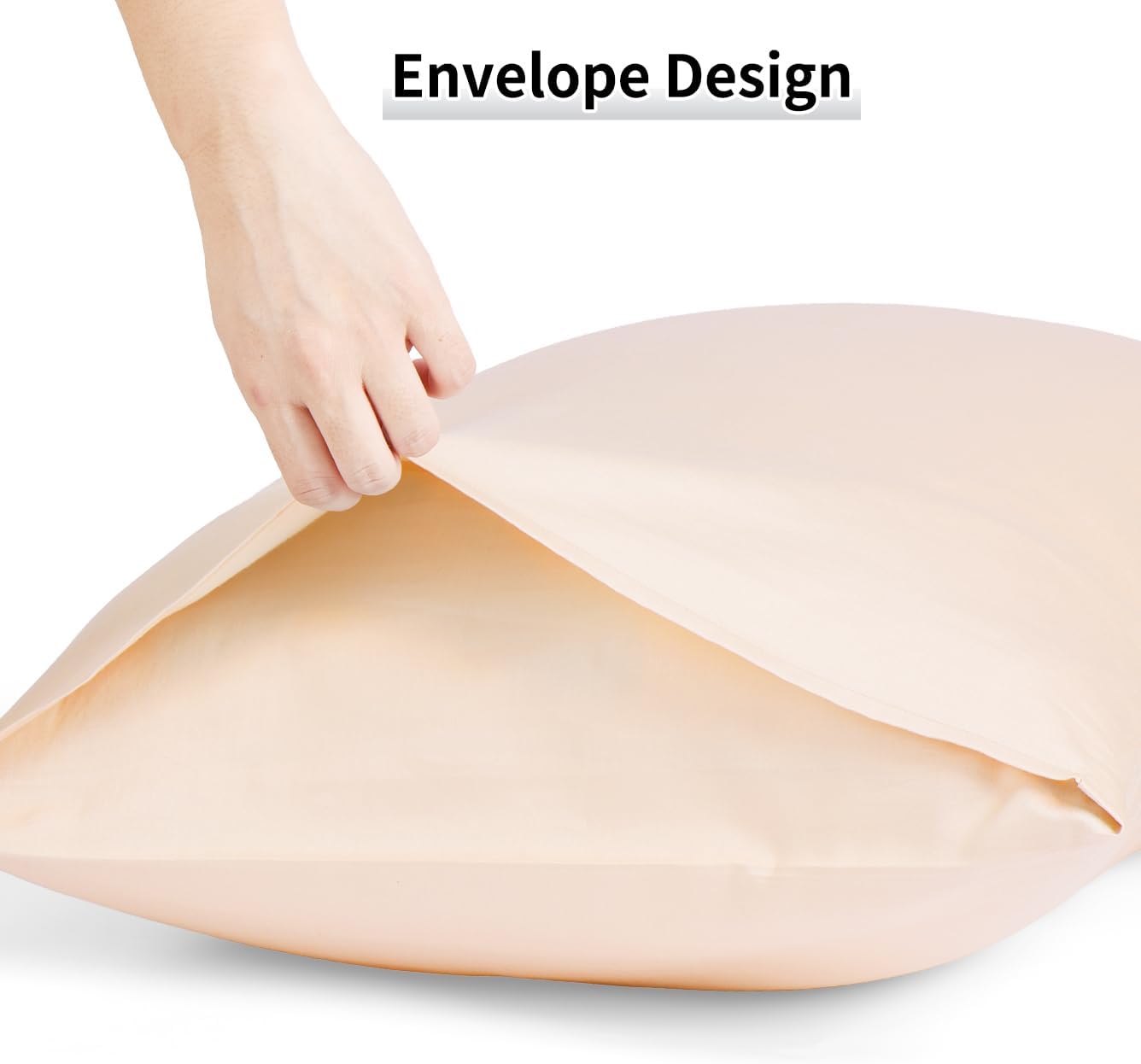 Warmstar Cotton Body Pillow Cover 1 Pack, 600 Thread Count Body Pillow case 20"x54", Long Body Pillow Case Cover Soft Breathable with Envelope Closure,Champagne