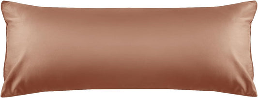 Warmstar Cotton Body Pillow Cover 1 Pack, 600 Thread Count Body Pillow case 20"x54", Long Body Pillow Case Cover Soft Breathable with Envelope Closure,Coffee Brown