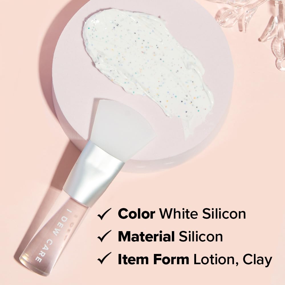 I DEW CARE Soft Facial Tool - Silicone Face Mask Brush | Wash Off, Lotion Applicator, Professional Skin Care Jelly Spatula, Cruelty-free, Hygienic, Compact Size, Clay Mud Peel Off Mask