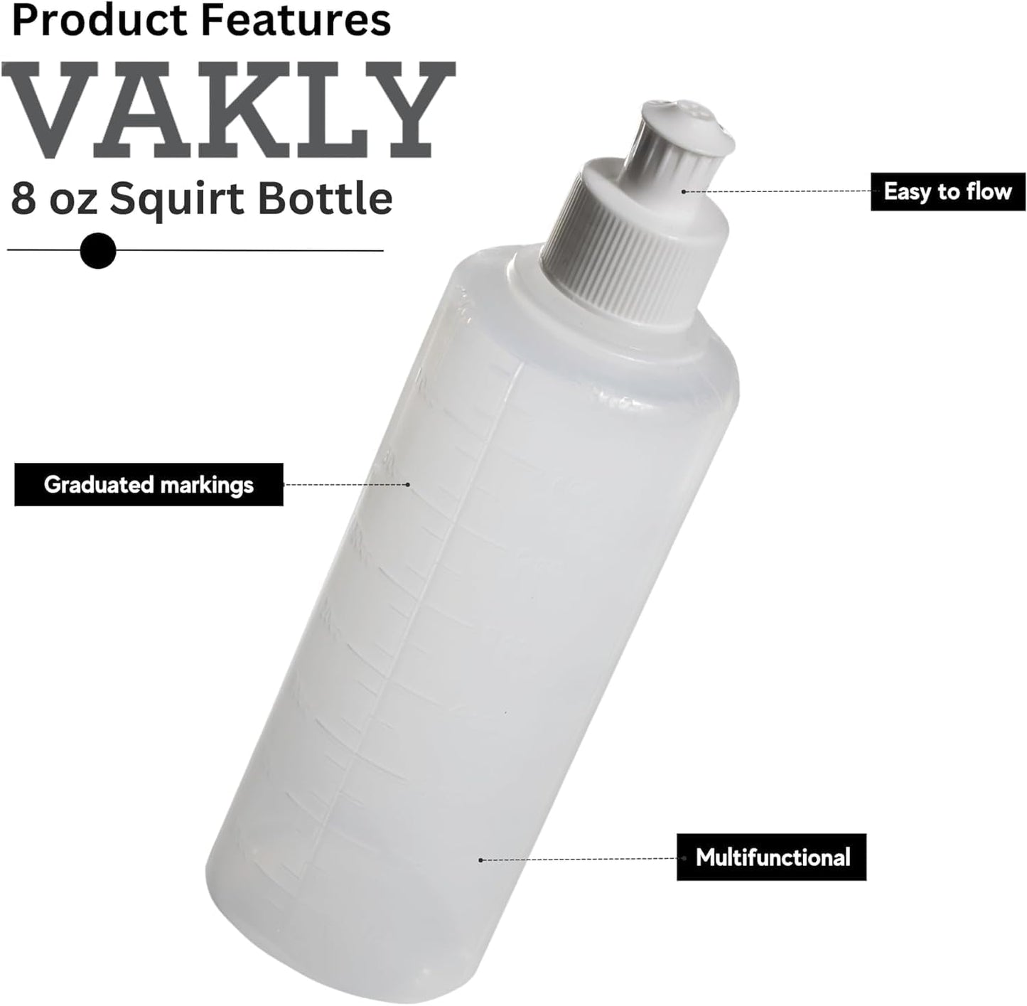 Vakly Perineal Squirt Bottle, Postpartum Lavette Irrigation Peri Wash Bottle, Refillable Cleansing Bottles for New Moms, Hemorrhoids or Bidet Use (100)