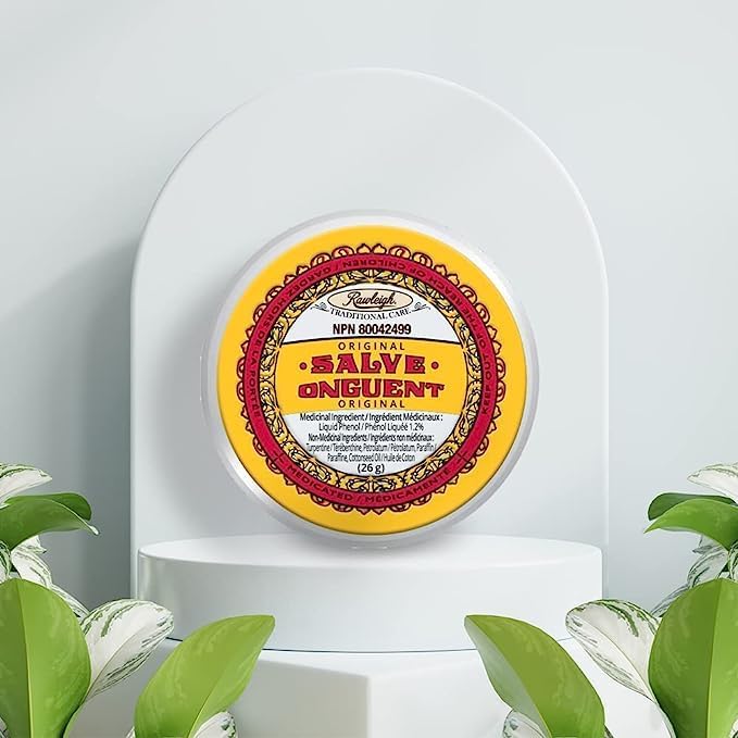 Rawleigh Antiseptic Yellow Salve Small Tin: 0.96 oz, Natural, Multi-Purpose Ointment Soothes Skin Cuts, Bruises, Irritations, with Turpentine, Phenol, Cottonseed Oil, Original Formula - Pack of 1