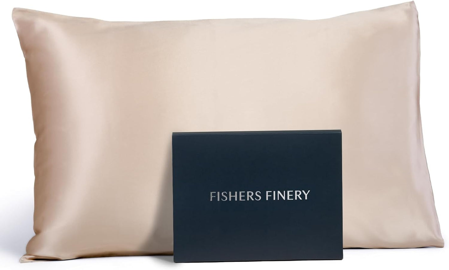 Fishers Finery 25mm 100% Pure Mulberry Silk Pillowcase (Taupe Queen)