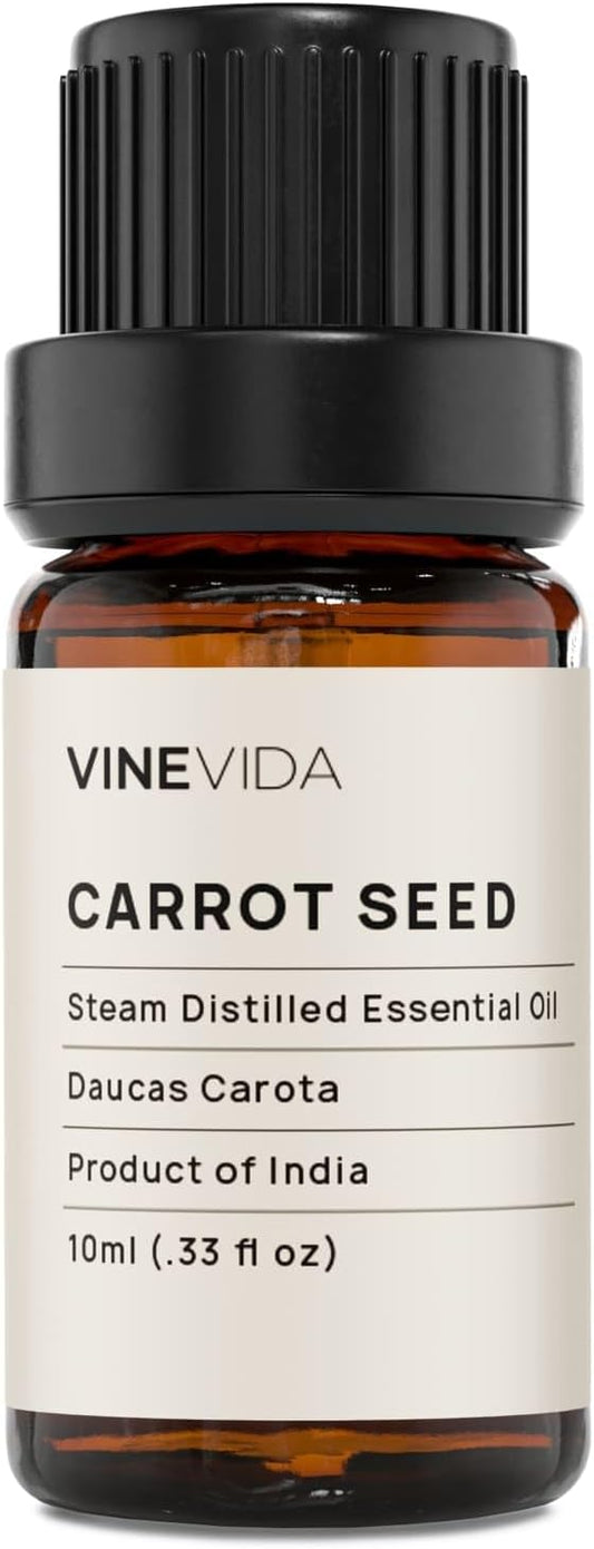 VINEVIDA Carrot Seed Essential Oil 10 mL - Undiluted for Candlemaking and Soap Making - DIY Candle Scents Safe for Skin