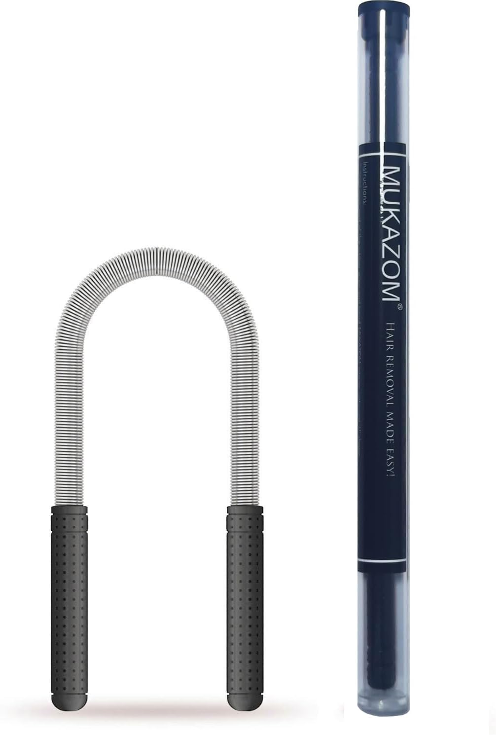 Facial Hair Removal for Women, Mukazom Original Hair Remover Spring Epilator for Removing Hair on The Cheeks, Neck, Upper Lip and Chin (Black-New)