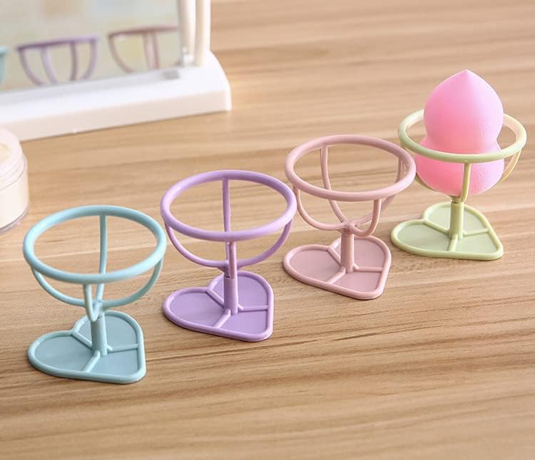 AKOAK Makeup Sponge Puff Display Stand Beauty Egg Storage Rack Drying Rack Egg Holder, Heart Shape, Pack of 4