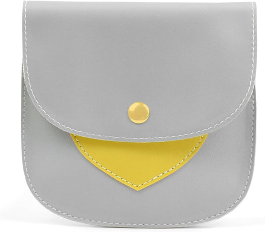 1Pcs Leather Sanitary Napkin Storage Bag, Portable Period Kit Bag, Pad Pouch Tampon Sanitary Napkin Receptacle (Gray)