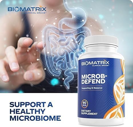 BioMatrix Oil Blend of Thyme, Oregano, Clove, Digestive Supplement for Men and Women, GI Repair Softgels | Microb-Defend (90 Capsules)