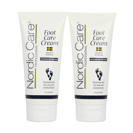Nordic Care Foot Care Cream Intensive Repair - Repairs & Hydrates Dry & Cracked Heels, 10% Urea Cream Treats Severely Dry Feet, Cracked Heels & Callus Removal, Lanolin-free | 6 Oz (Pack of 2)
