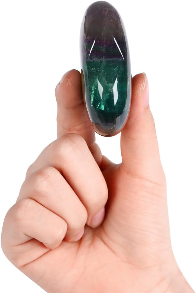 MAIBAOTA 60 mm Fluorite Crystal Healing Crystals Large Heart Love Stone Crystals and Healing Stones Heart Stone for Women Natural Reiki Gemstone Polished Heart Shaped Rocks Meditation