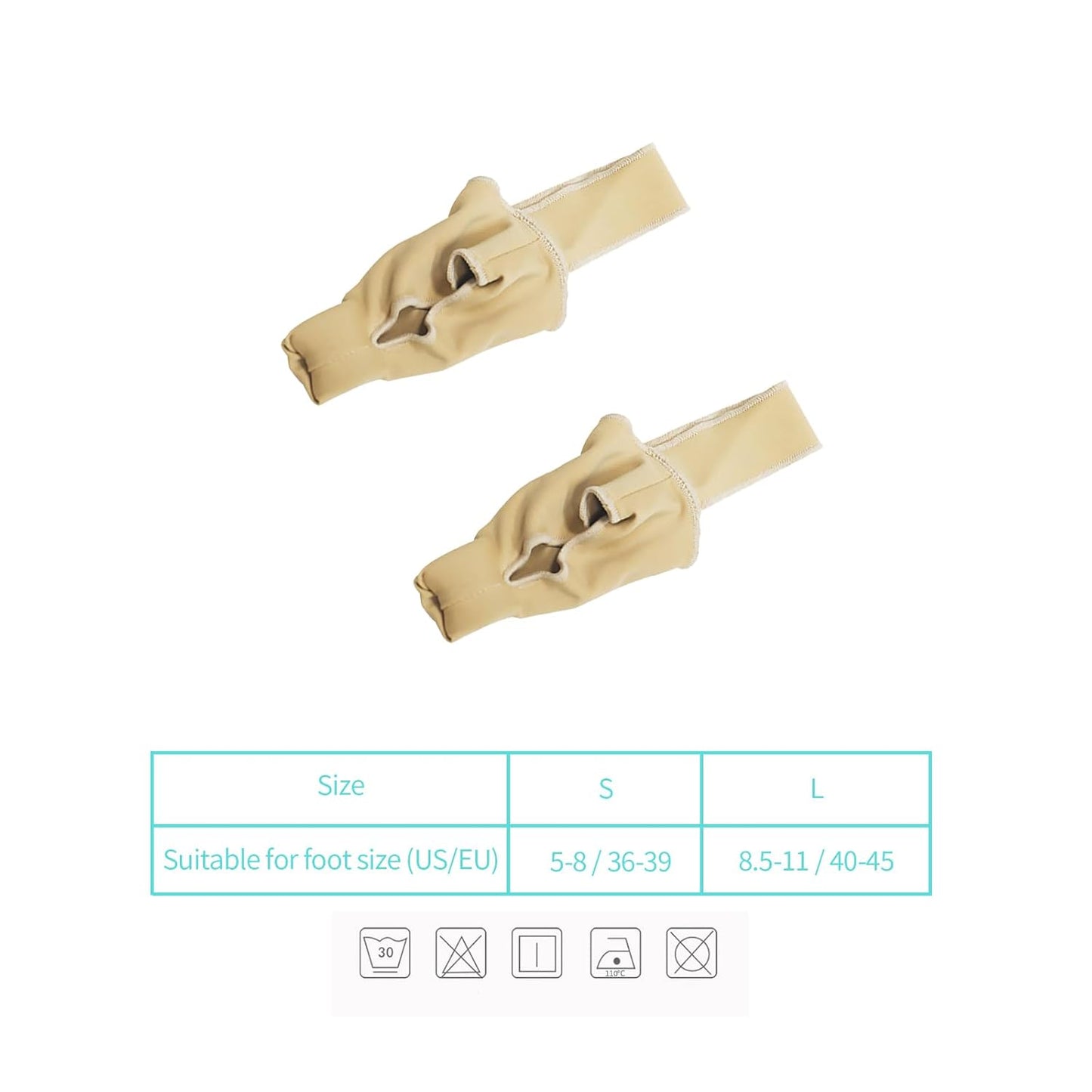 Bunion Relief Sleeves Bunion Pads Brace Cushions Toe Straightener with Silicone Gel Big Toe and Pinky Separator Spacer Hallux Valgus Relief Kit Pack (Small)