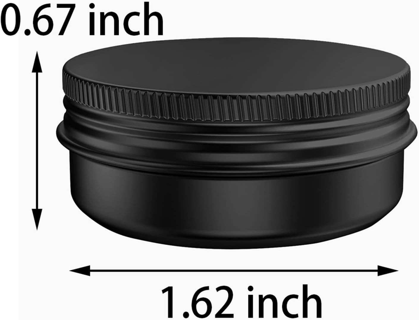40 Pcs 0.5 Ounce Aluminum Tin Jars Containers Leak Proof Cosmetic Tin Jars Containers Round Screw Lids for Cosmetic, Salves, Balms, Lip Balm or Others, 15mL Black