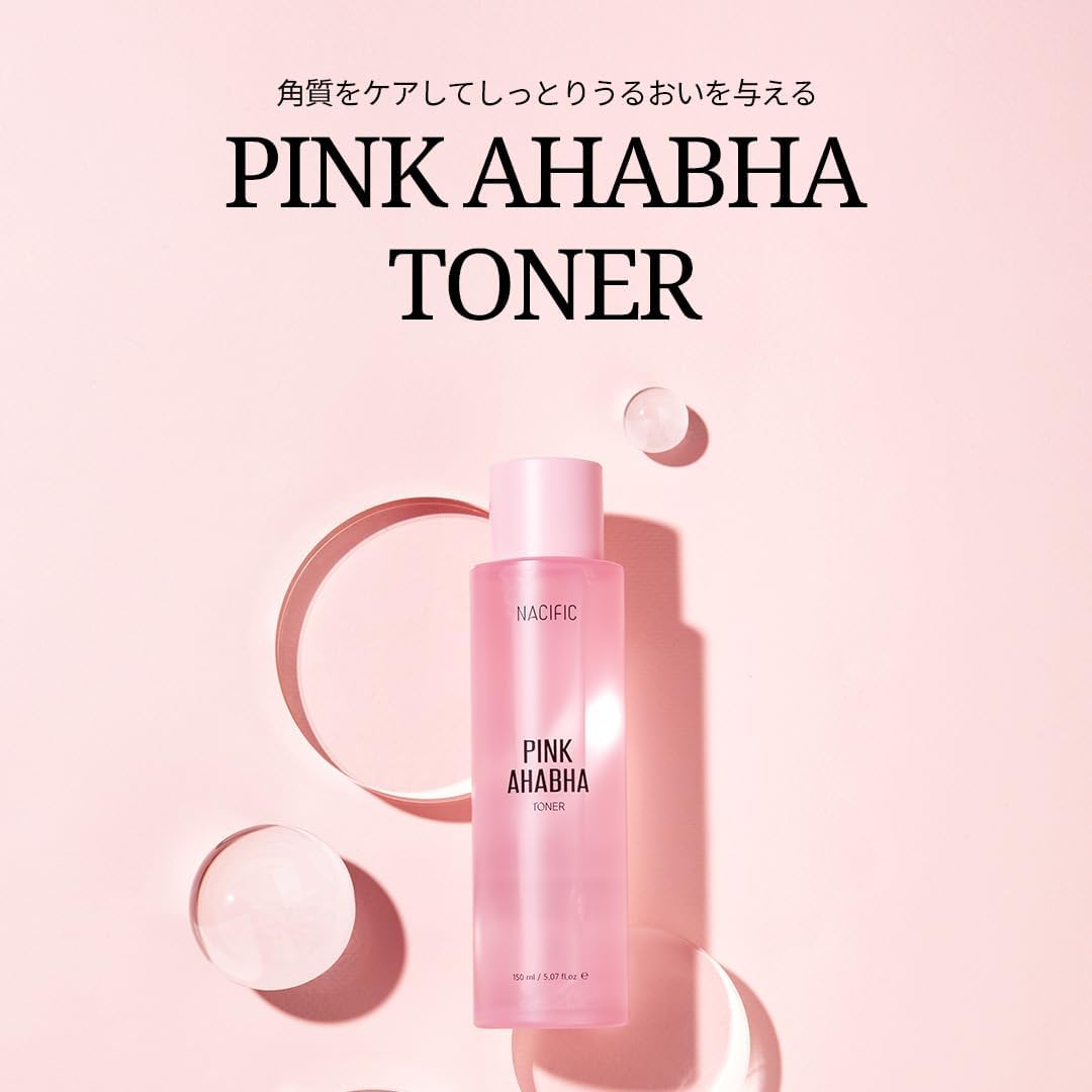 NACIFIC Pink AHA BHA Toner Watermelon extract, Glow, Moisturizing, Hyaluronic Acid 150ml, 5.07fl.oz