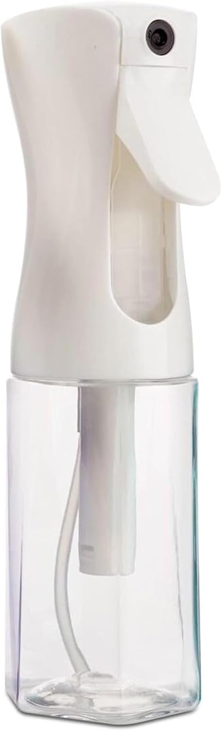 Continuous Mist Spray Bottle – Ultra Fine Mist for Hair Styling, Salon Use, and Versatile Applications – Ideal for Plants, Cleaning, and Travel – 5 oz Clear Octagon Shape Empty Bottle