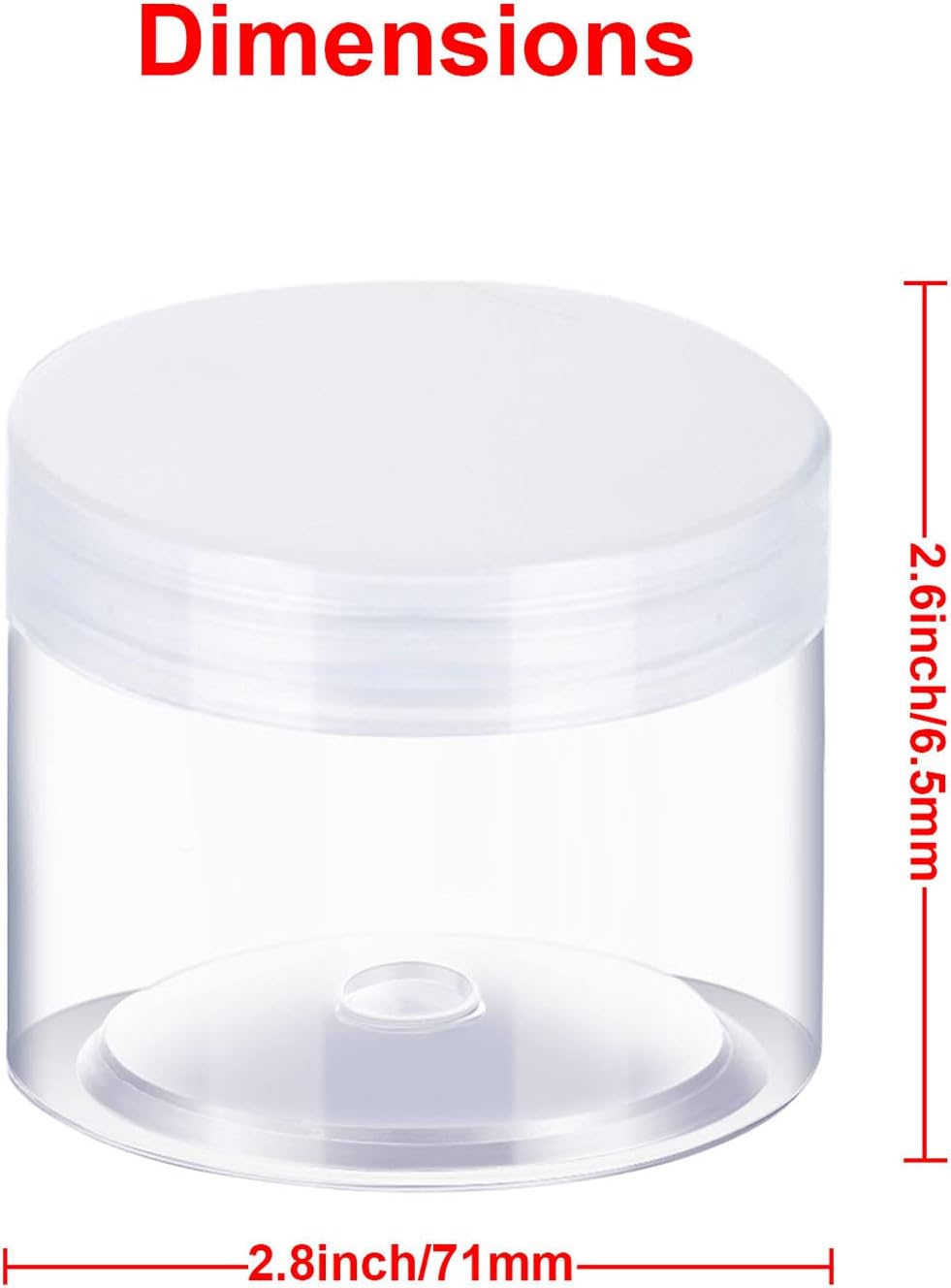 SATINIOR 12 Pack Plastic Container Jars with Lids Round Clear Travel Cosmetic Container Jars for Toiletries, Lotion, Cream, Ointments, Makeup, Rhinestone, Samples, Kitchen Storage (7 Ounce, Clear)