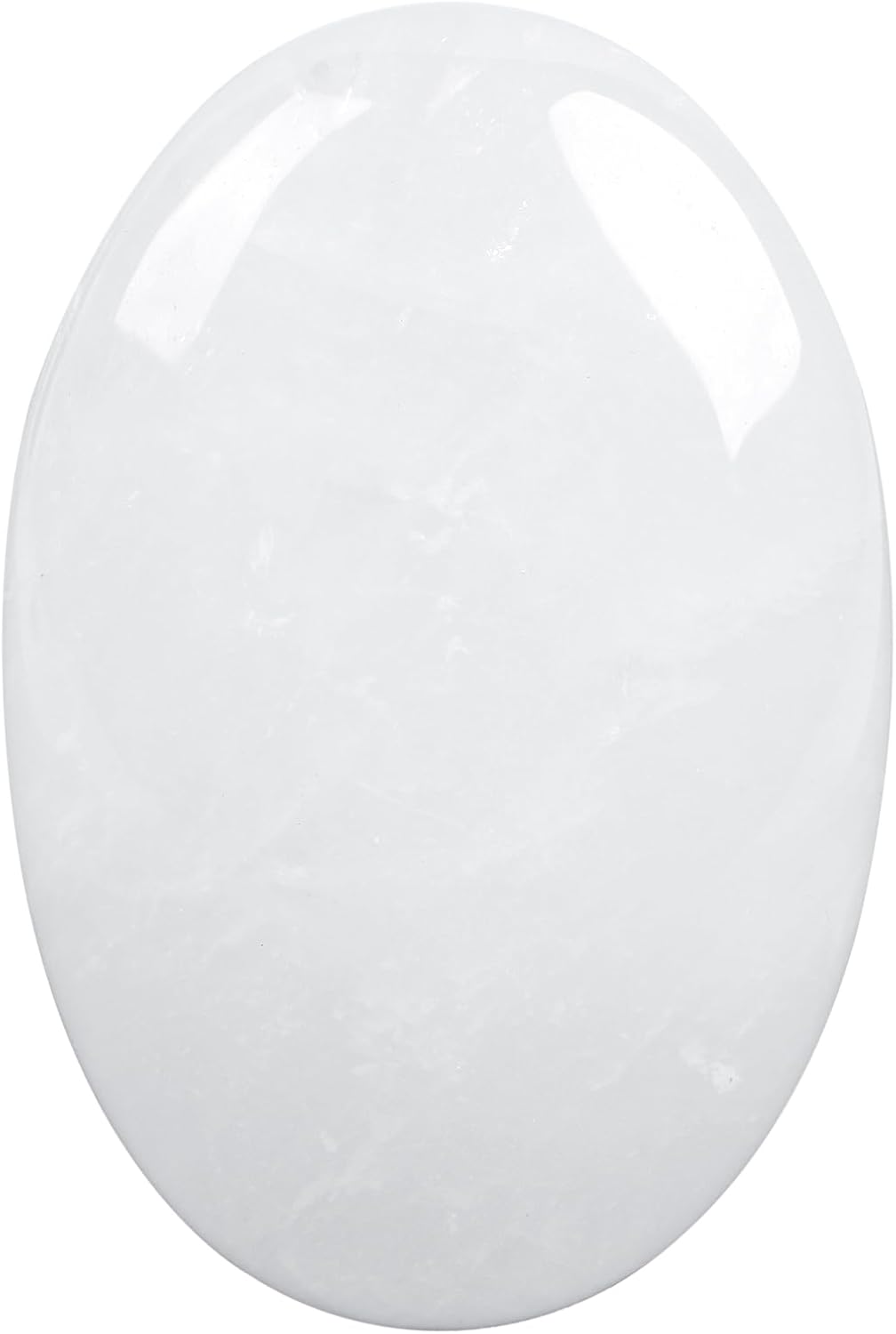 Natural Rock Quartz Oval Polished Worry Stones, Healing Crystal Indoor Fountain Stones Massage Energy Anxiety Relief Items