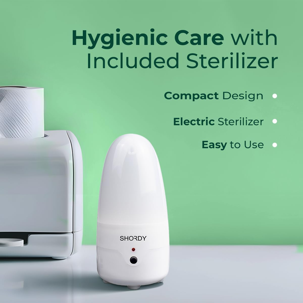 Shordy Reusable Menstrual Disc with Sterilizer – Small & Large Period Discs with Steamer & Cleaner – Starter Kit for Light to Heavy Flow, Feminine Care Alternative to Tampons, Cups & Pads