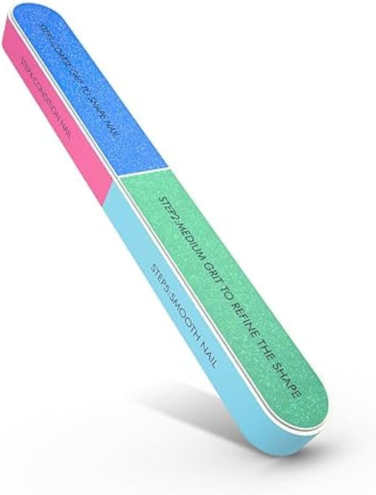 7 Way Nail Buffer Block for Natural Nails Shine Smoother Upgraded Buffing Block Seven Steps Polisher Fingernail Files Buffer 150/320/600/1200/4000 Grit for Shinning Buff Nails