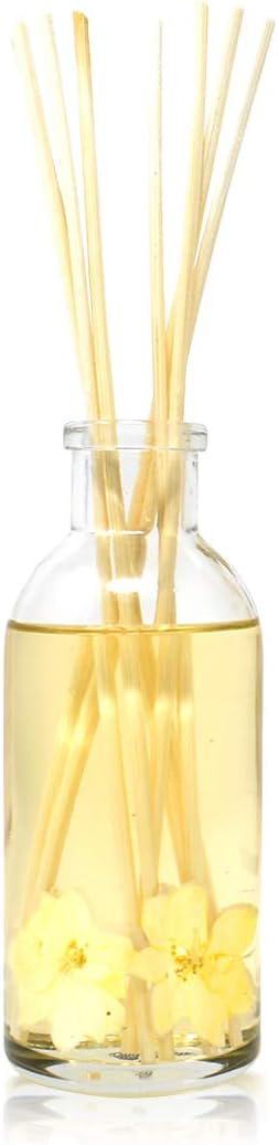 Urban Naturals Vanilla Orchid and Almond Scented Reed Diffuser Oil Set | Rich, Nutty Fragrance with Almond, White Orchid, Coconut Milk, Vanilla and Amber | Great Holiday Home Air Freshener