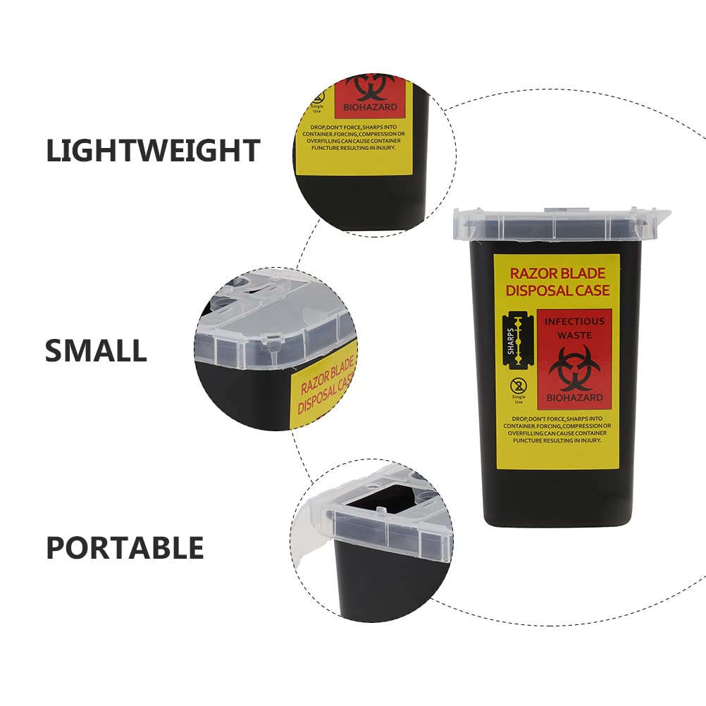 Lurrose Razor Disposal Container: 2Pcs Razor Blade Dispenser - Blade Disposal Container for Used Waste Sharps