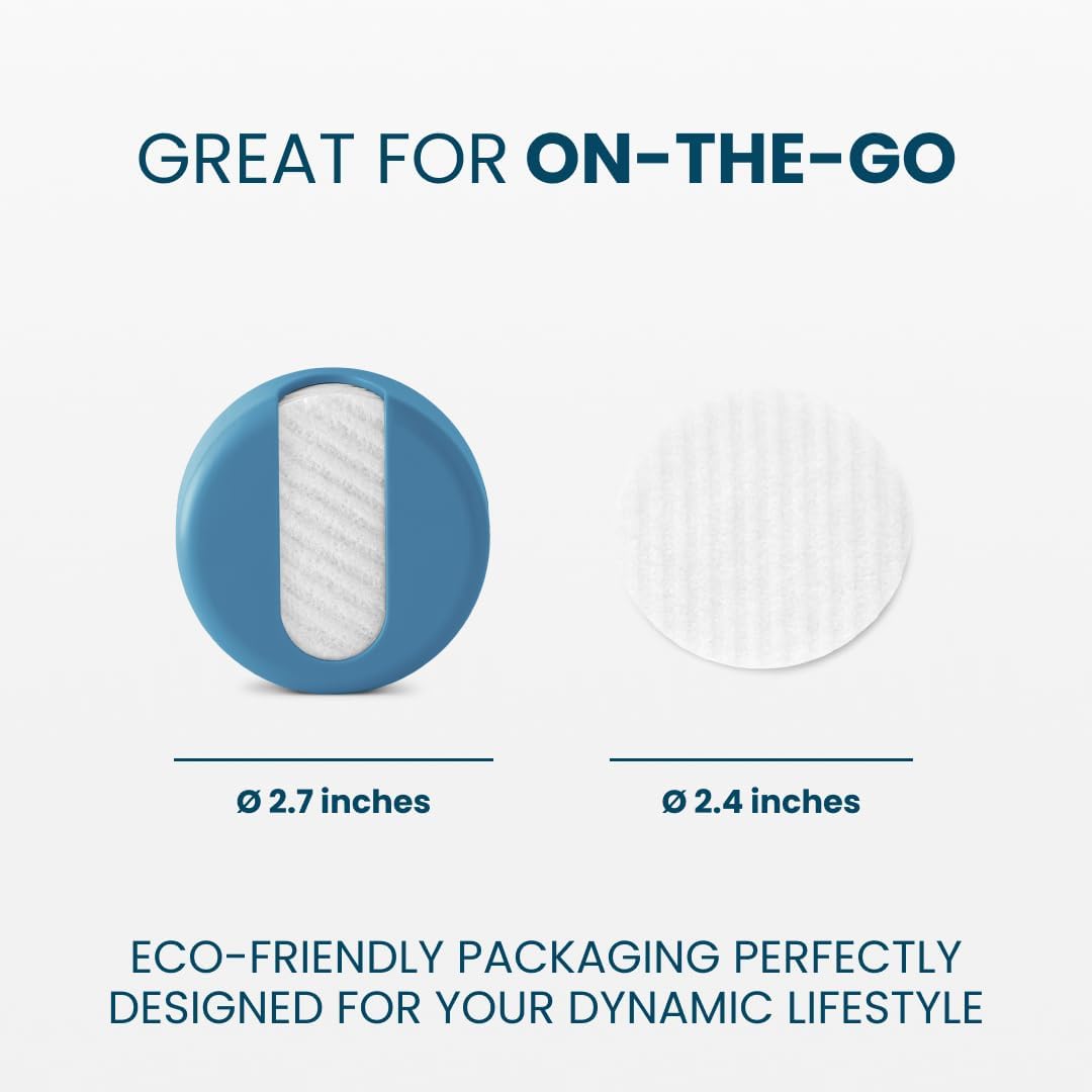 LastRound® 7 Sustainable Reusable Cotton Rounds for Facial Cleansing – Zero-Waste Eco-Friendly Makeup Remover Pads for All Skin Types with Travel Storage Case