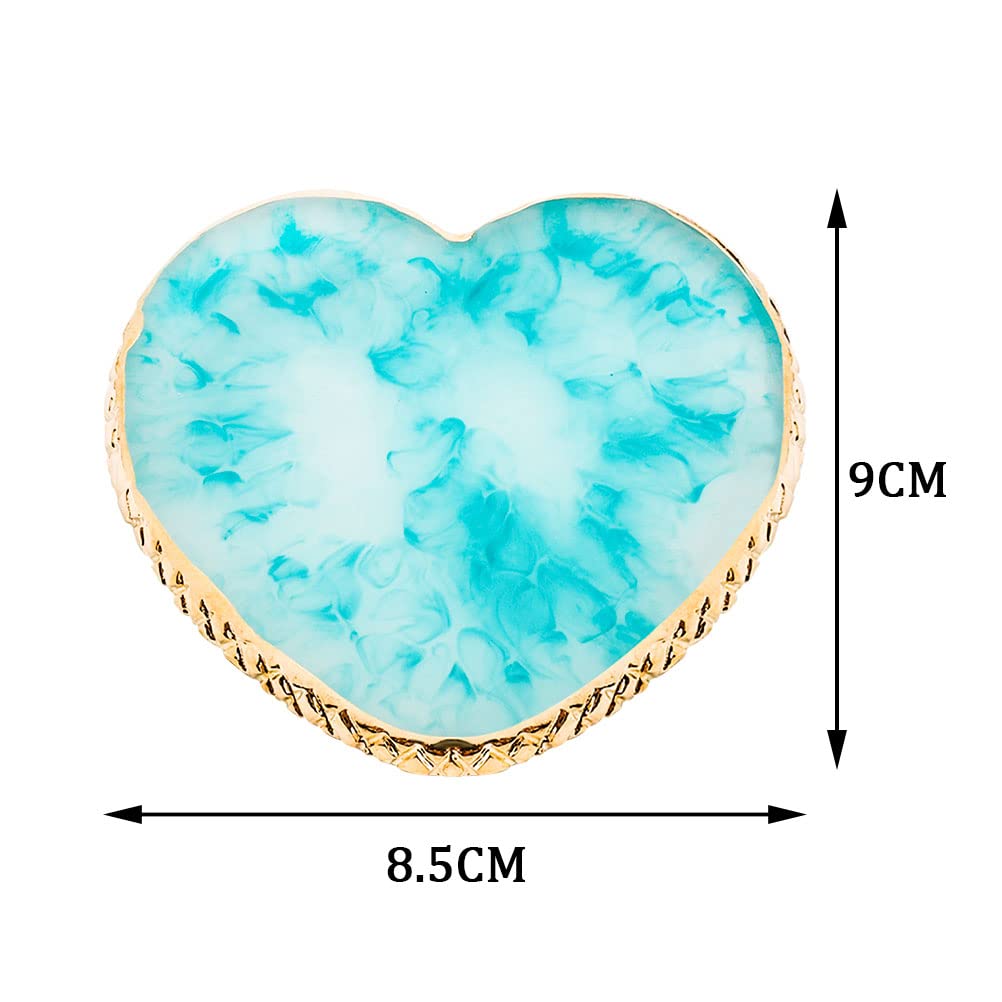 2 Pcs Resin Nail Art Palette, Nail Art Painting Mixed Color Palettes Gold Edge Nail Holder Nail Art Display Board