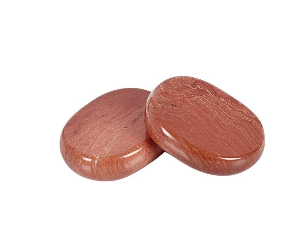 7 Pieces Natural Massage Stones Set for Professional or Home Spa, Smooth and Natural Massage Stones (Ruby Stone)