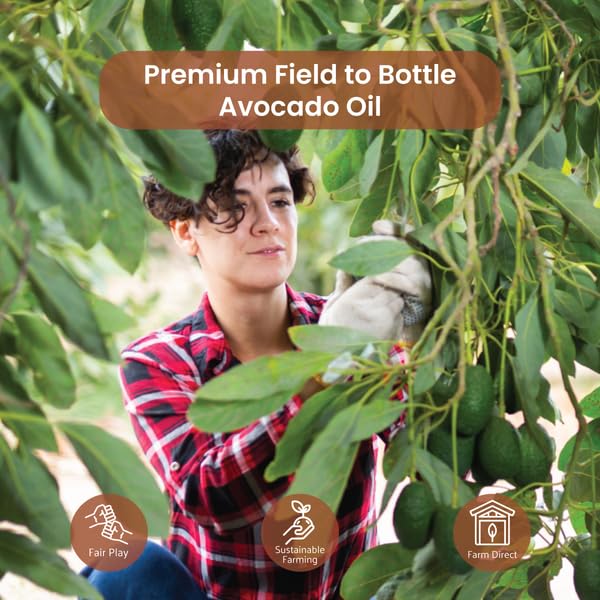 Avocado Oil - Direct from EIR Oils Farm in Spain - 100% Pure Carrier Oil for Hair, Face, and Skin - Hand-Picked, Cold-Pressed Carrier Oil - (4Gallons)