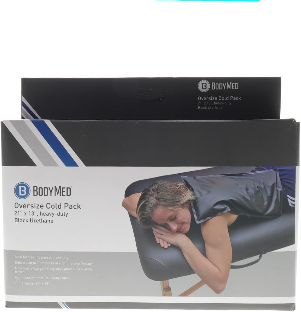 BodyMed Heavy Duty Reusable Urethane Ice Pack for Knee, Arm, Elbow, Shoulder, Back - Professional Grade Cold Therapy for Injuries, Aches, Swelling, Bruises, Sprains - 21 in. x 13 in. (Oversize)