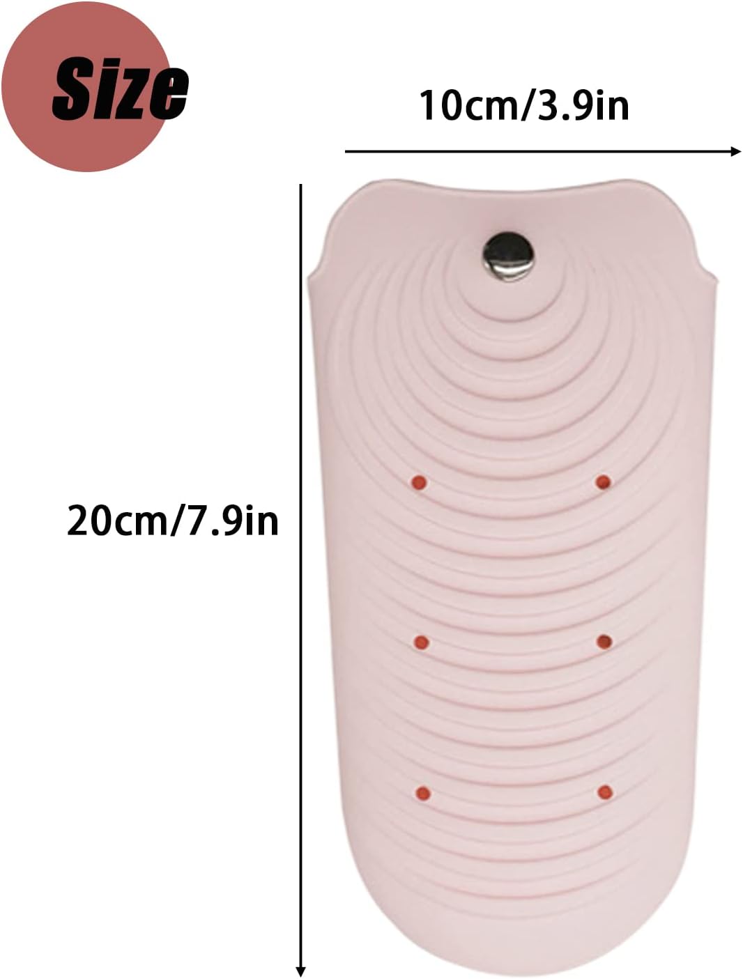 Heat Resistant Silicone Mat Pouch for Hair Styling Tools, Curling and Flat Irons Non-Slip Travel Cover, Small Portable Straightener Pad for Curler Wands Storage, Hot Waver (Pink)
