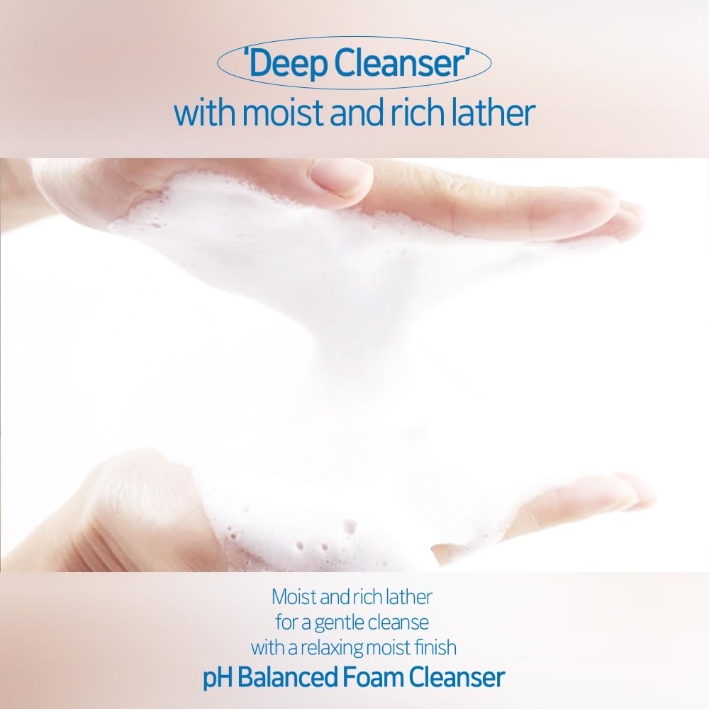 ETUDE SoonJung 5.5 Foam Cleanser, Face Wash for Sensitive Skin, Soft Bubble, Hypoallergenic Cleansing, Mild Deep Cleansing, Low pH Level, Panthenol, Madecassoside, Korean Skin Care, Beauty (5.1 Fl Oz)