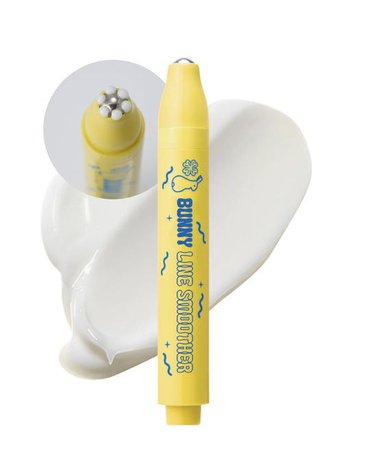 CHASIN' RABBITS Bunny Line Smoother Eye Cream Roller, 0.5 Fl Oz, Eye Serum with Surgical Steel Cooling Stick, Adenosine, Niacinamide, Dark Circles, Fine Lines, Under Eye, Vegan, Korean Skin Care