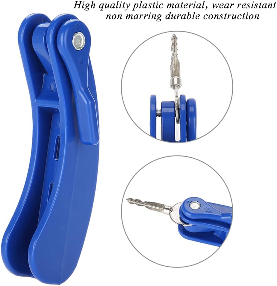 2 Pcs Key Turner Aid for Arthritis Weakened Grip - Easy Door Opening Key Extender Assist for Elderly & Disabled, Fits 2 Keys(Blue)