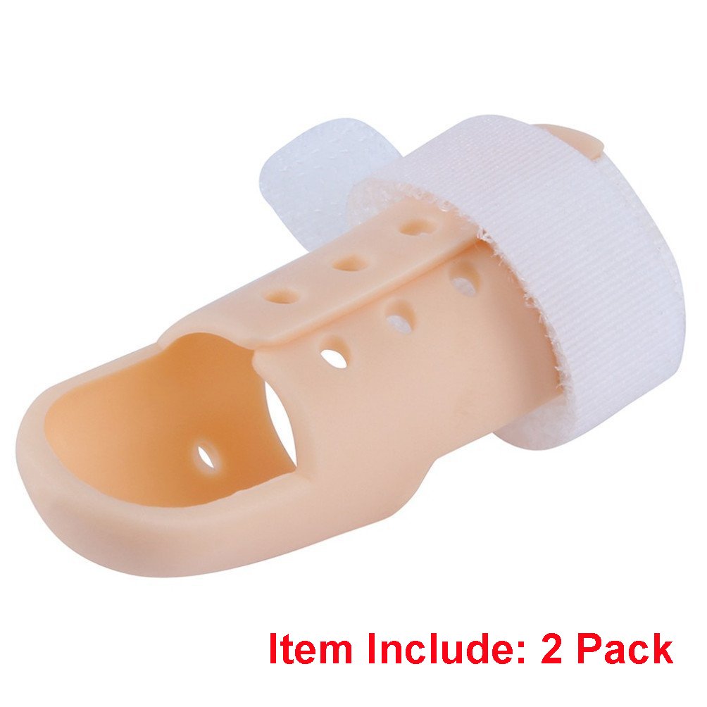 Thinvik [2 Piece] Plastic Mallet Dip Finger Support Brace Splint Joint Protection Injury - Knuckle 48-53mm