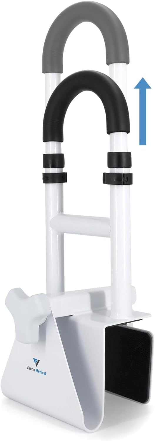 Vaunn Medical Bathtub Handle Grab Bar and Safety Rails for Seniors, Height Adjustable Tub Handles