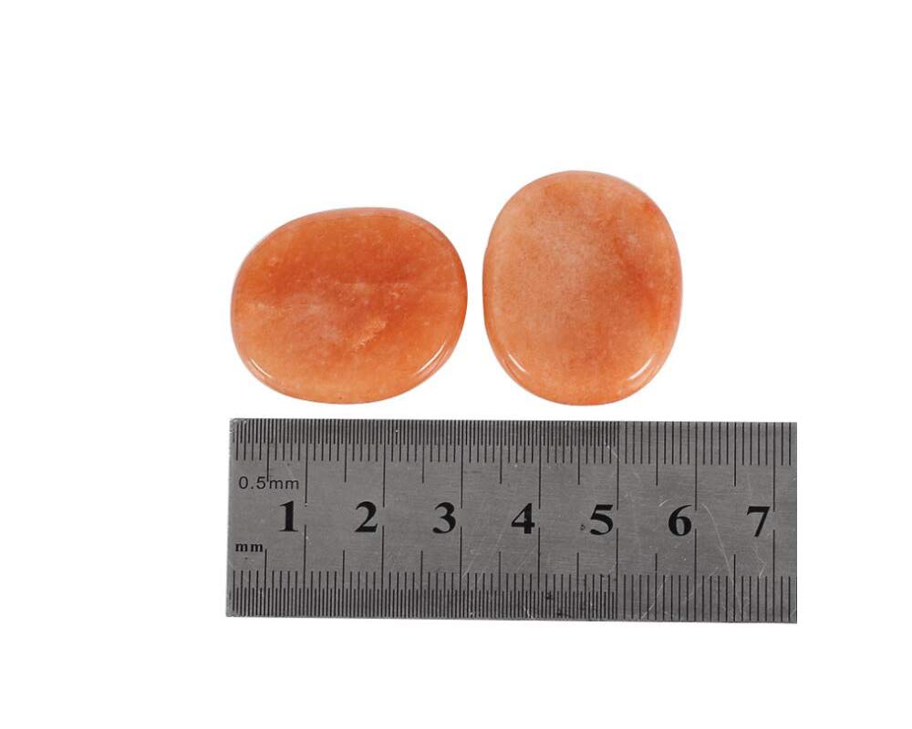 7 Pieces Natural Red Agate Massage Stones Set for professional or home spa (Red Agate)