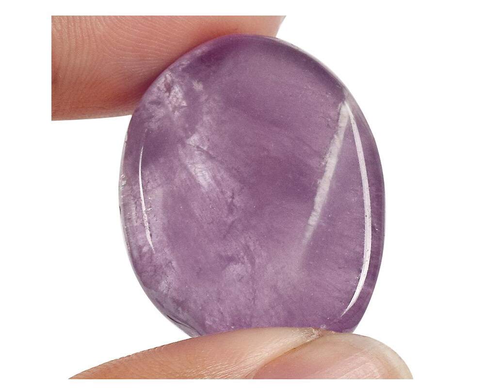 7 Pieces Natural Amethyst Healing Crystal Massage Stones Set for Professional or Home Spa, Smooth and Natural Massage Stones (Amethyst)