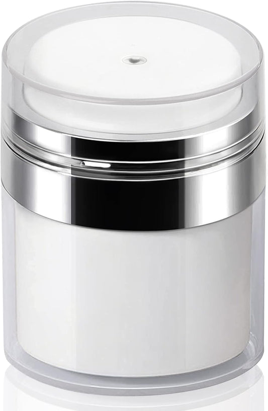 Airless Pump Jar - 1.0 Oz Air Pumps Container, Pump Moisturizer Container Empty Subpackage Makeup Jar Vacuum Bottle Dispenser