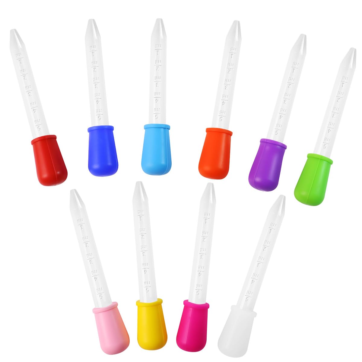 10Pack Liquid Pipettes Droppers Silicone 5ml Clear Medicine Eye Dropper, with Bulb Tip, Silicone and Plastic Pipettes Transfer Eyedropper, Plastic Pipettes Dropper for Feeding, Baking, Crafts Making