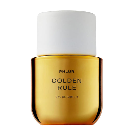PHLUR Golden Rule Eau de Parfum - Full Size Perfume for Women & Men Fragrance - Fruity Floral Perfume with Mandarin, Pink Pepper, Pear, Jasmine, Coconut Milk, Sandalwood & Vanilla Cream (50mL)