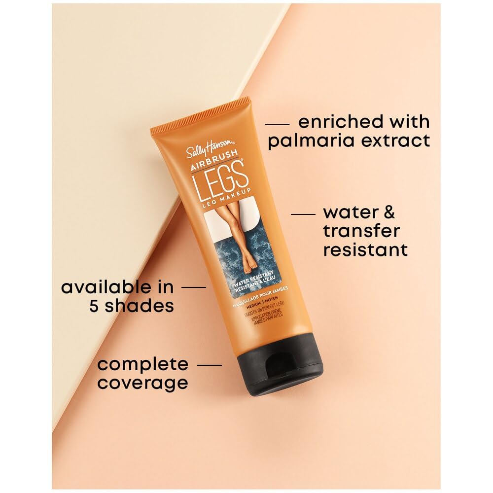 Sally Hansen Airbrush Legs®, Leg Makeup, Fairest, Easy Application, Flawless Looking Legs, Water Resistant, Transfer Proof Lotion