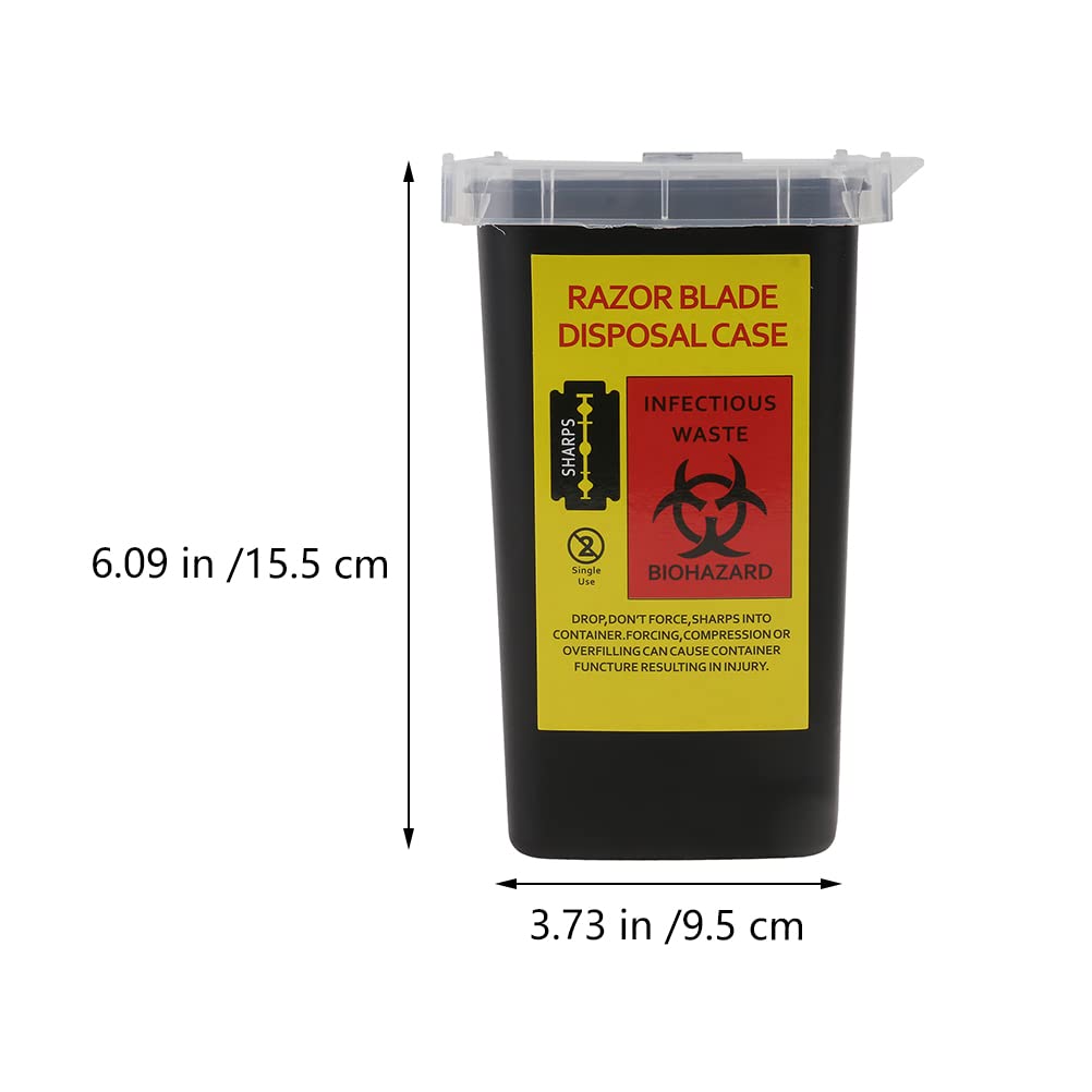 Lurrose Razor Disposal Container: 2Pcs Razor Blade Dispenser - Blade Disposal Container for Used Waste Sharps