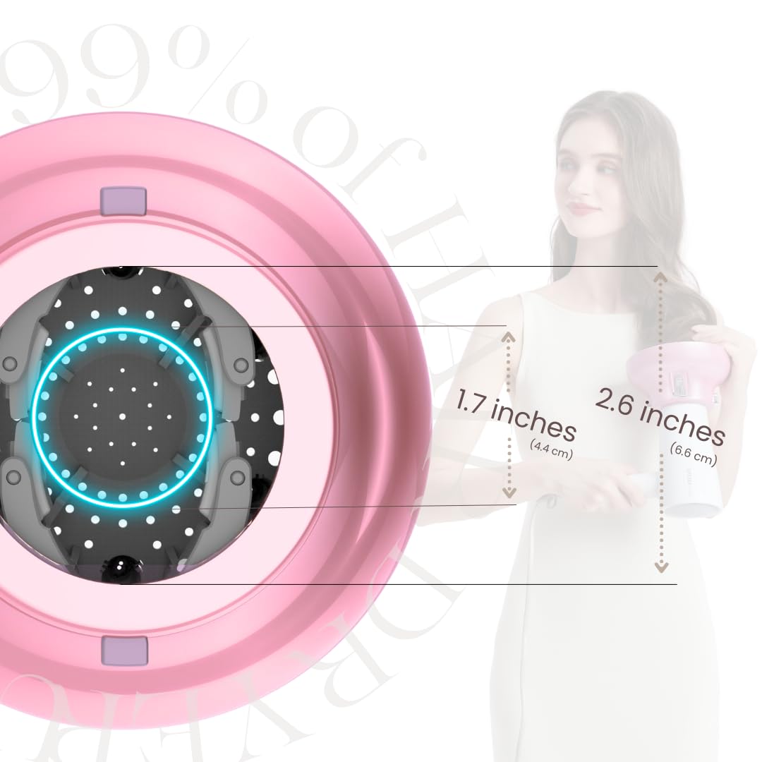 Universal Hair Diffuser “Super Sturdy” 1.7 Inch to 2.6 Inch for Natural Curly and Wavy Hair, Hair Dryer Attachment (Pink 2 Aroma Upgrade)