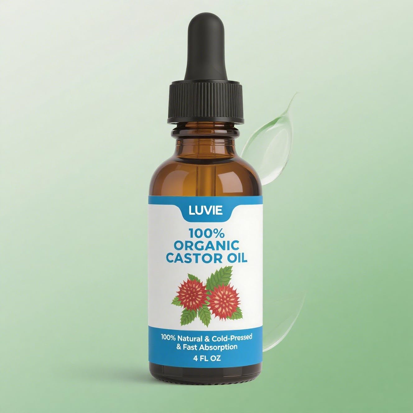 Luvie Castor Oil ， Organic Cotton Castor Oil GetLuvie for Liver Support, Digestion Aid, Muscle Relaxation Comfortable 1pcs