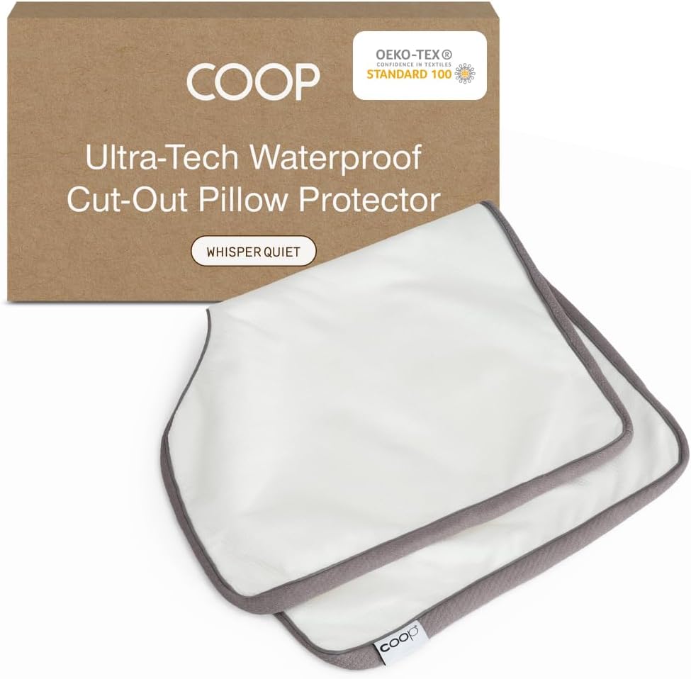 Coop Home Goods Ultra-Tech Waterproof Cut-Out Pillow Protector – Zippered Cover for Cut-Out Pillows, King Size, Oeko-Tex Certified, Breathable, Machine Washable