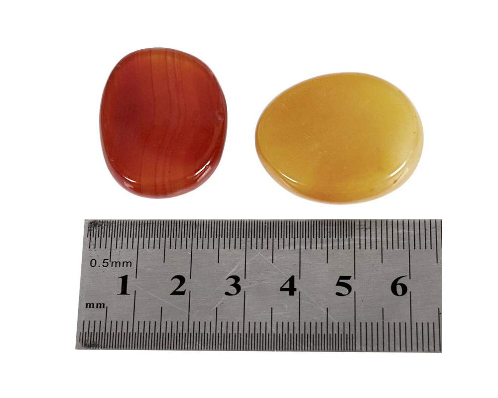 7 Pieces Natural Massage Stones Set for Professional or Home Spa, Smooth and Natural Massage Stones (Agate A)
