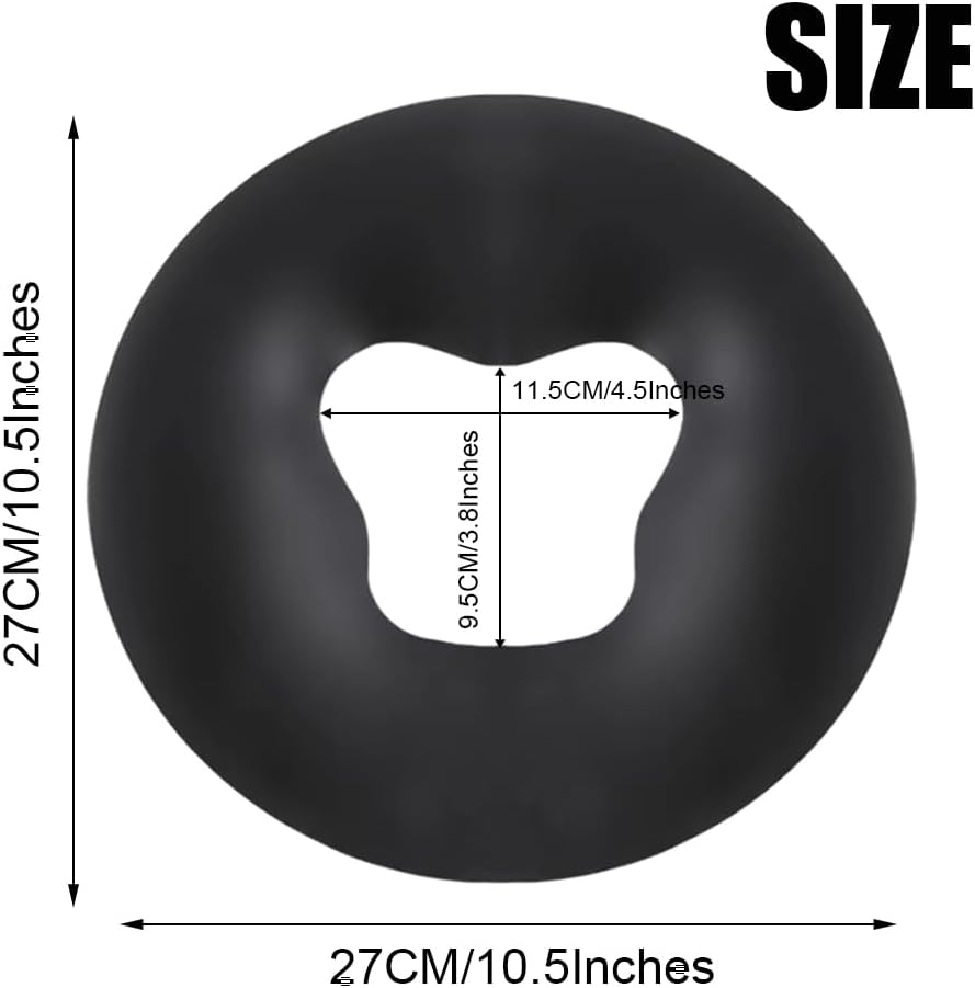 Silicone Face Massage Pillow,SPA Beauty Face Relax Headrest,Salon Skin Care Soft Overlay Travel Head Support,Black