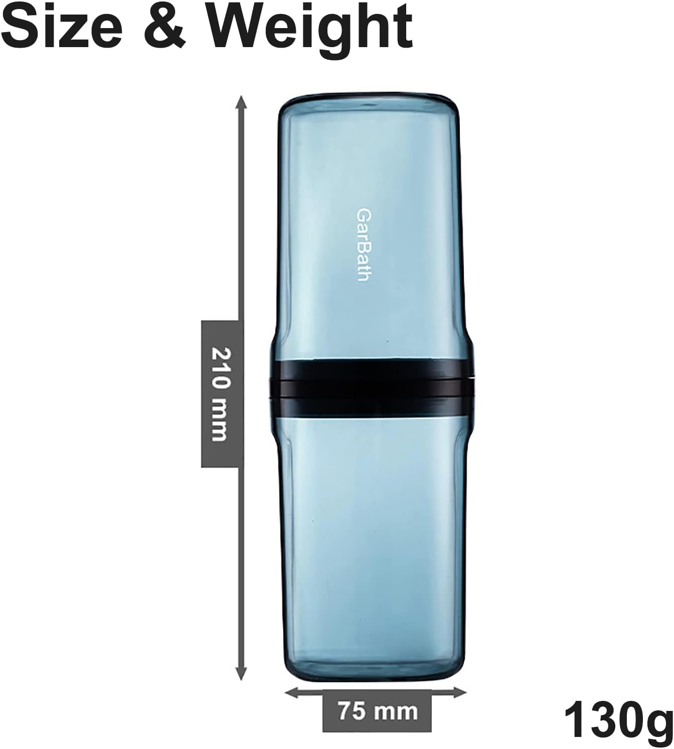 Travel Toileting Cup, Transparent Mouthwash Cup, Portable Toothbrush Case with Cover, Bathroom Toiletries Toothpaste Toothbrush Storage Box for Travel Camping Home School Business Trip